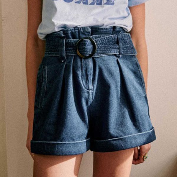 women denim short rome summer high waist pockets loose casual shorts elegant chic retro femme short taille haute et jambe vase 210611, White;black
women denim short rome summer high waist pockets loose casual shorts elegant chic retro femme short taille haute et jambe vase 210611, White;black