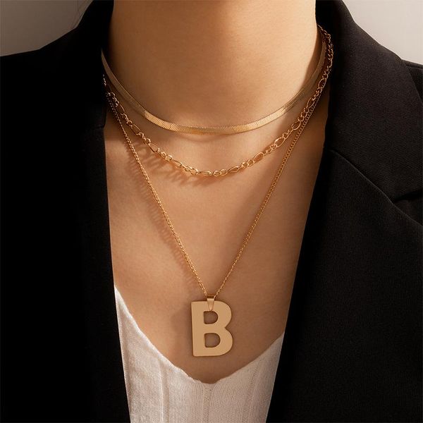 pendant necklaces trendy english letter b necklace for women punk gold color geometric multilayer metal jewelry 16991, Silver
pendant necklaces trendy english letter b necklace for women punk gold color geometric multilayer metal jewelry 16991, Silver