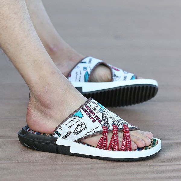 large size men's slippers summer flip flops trend beach shoes korean tide men's sandals, Black
large size men's slippers summer flip flops trend beach shoes korean tide men's sandals, Black