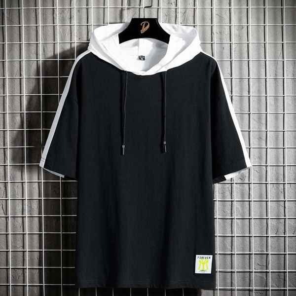 naibiao sweater men's youth hoodie trend spring and summer fashion brand short sleeve t-shirt loose half, Black
naibiao sweater men's youth hoodie trend spring and summer fashion brand short sleeve t-shirt loose half, Black