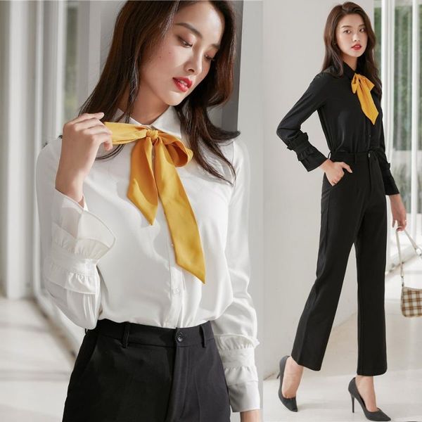 new 2021 women blouses & shirts with tie white long sleeve office ladies 2 piece pant and sets work uniforms
new 2021 women blouses & shirts with tie white long sleeve office ladies 2 piece pant and sets work uniforms