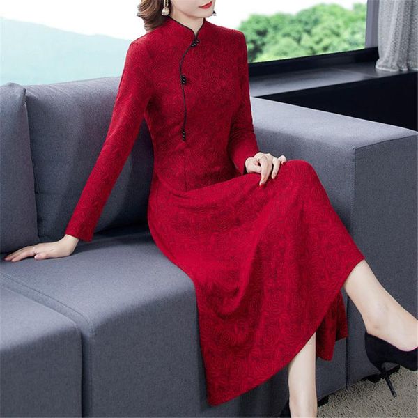 2021 autumn and winter new women's chinese style improved version of cheongsam temperament thin dress dress mid-length, Black;gray
2021 autumn and winter new women's chinese style improved version of cheongsam temperament thin dress dress mid-length, Black;gray