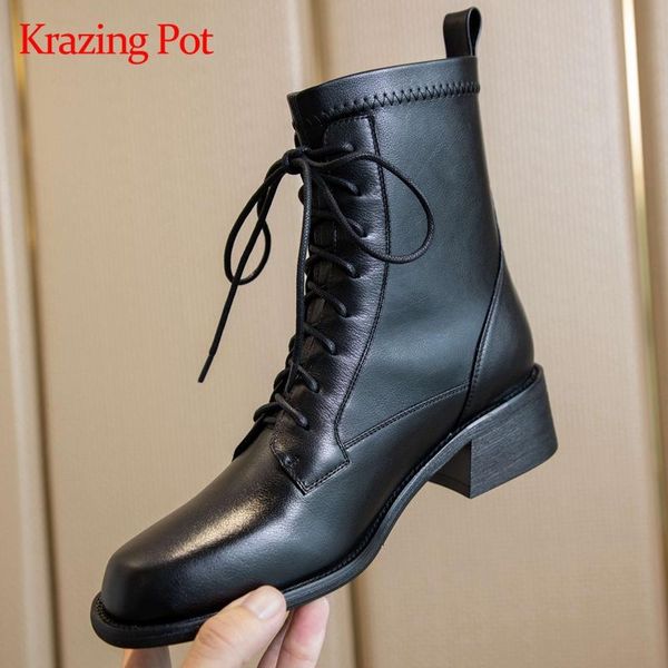 boots krazing pot 2021 winter arrival cow leather riding vintage korean street cross-tied young lady casual ankle l83, Black
boots krazing pot 2021 winter arrival cow leather riding vintage korean street cross-tied young lady casual ankle l83, Black