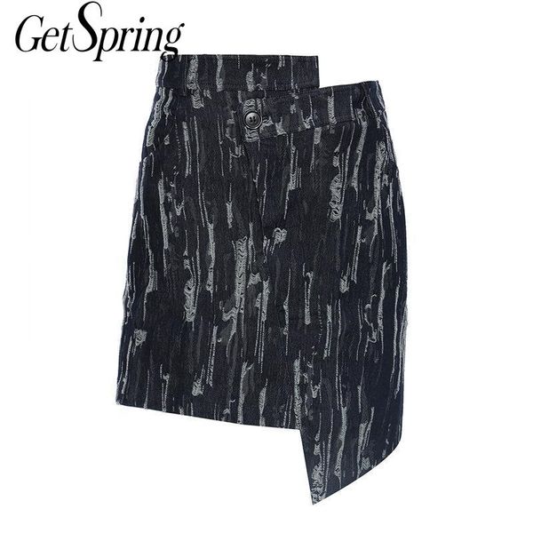 getspring women skirt texture denim skirts asymmetric high waist fashion all match jean mini autumn winter 210601, Black
getspring women skirt texture denim skirts asymmetric high waist fashion all match jean mini autumn winter 210601, Black