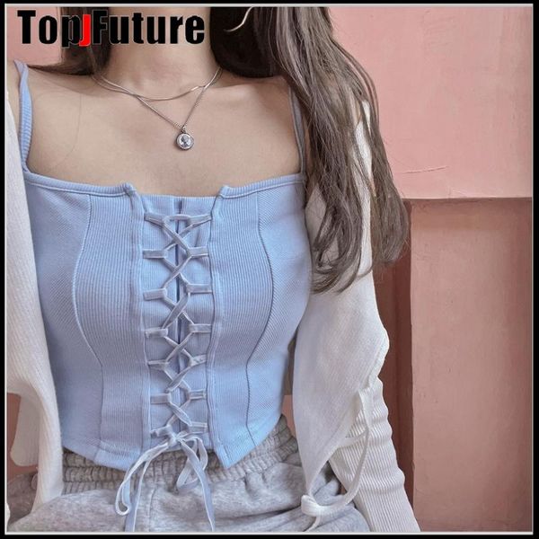 women's t-shirt summer cute tank spaghetti strap harajuku graphic cropped fashion print backless lace up camis chic y2k aesthetic top, White
women's t-shirt summer cute tank spaghetti strap harajuku graphic cropped fashion print backless lace up camis chic y2k aesthetic top, White