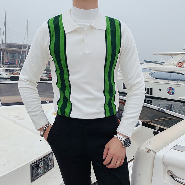 2021 new british fashion autumn winter manly clothes turn down collar long sleeve knitted casual sweaters w50u, White;black
2021 new british fashion autumn winter manly clothes turn down collar long sleeve knitted casual sweaters w50u, White;black