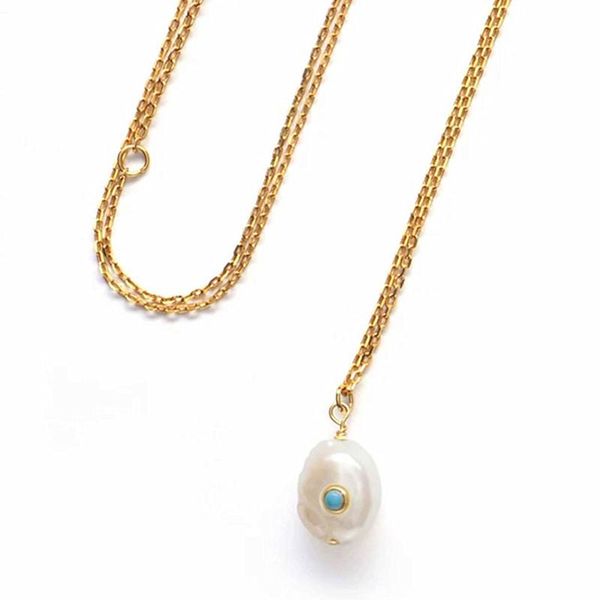 pendant necklaces natural baroque pearl necklace women's blue rhinestone stainless steel chain boutique jewelry 8 colors christmas gift, Silver
pendant necklaces natural baroque pearl necklace women's blue rhinestone stainless steel chain boutique jewelry 8 colors christmas gift, Silver