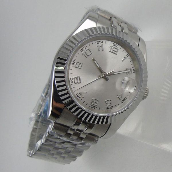 wristwatches 36mm sterile dial sapphire glass deployment miyota 8215 luminous automatic movement men's watch, Slivery;brown
wristwatches 36mm sterile dial sapphire glass deployment miyota 8215 luminous automatic movement men's watch, Slivery;brown
