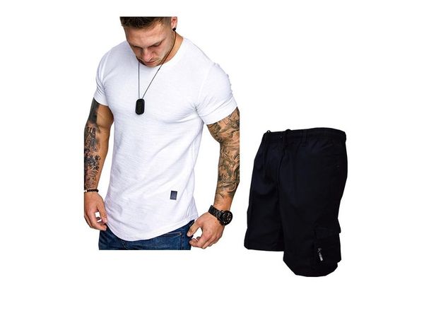 men's tracksuits 2021 summer fashion casual brand sportswear suit sports track short-sleeved t-shirt 2-piece set, Gray
men's tracksuits 2021 summer fashion casual brand sportswear suit sports track short-sleeved t-shirt 2-piece set, Gray