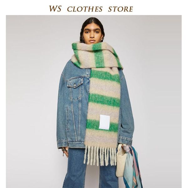 scarves 2021 autumn winter fashion acne brand striped women casual soft outwear print button warm wool shawls, Blue;gray
scarves 2021 autumn winter fashion acne brand striped women casual soft outwear print button warm wool shawls, Blue;gray