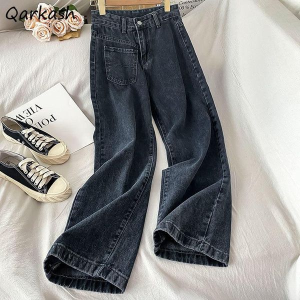 women's jeans women design asymmetrical vintage distressed denim ulzzang chic boyfriend students casual loose straight all-match ins, Blue 
women's jeans women design asymmetrical vintage distressed denim ulzzang chic boyfriend students casual loose straight all-match ins, Blue