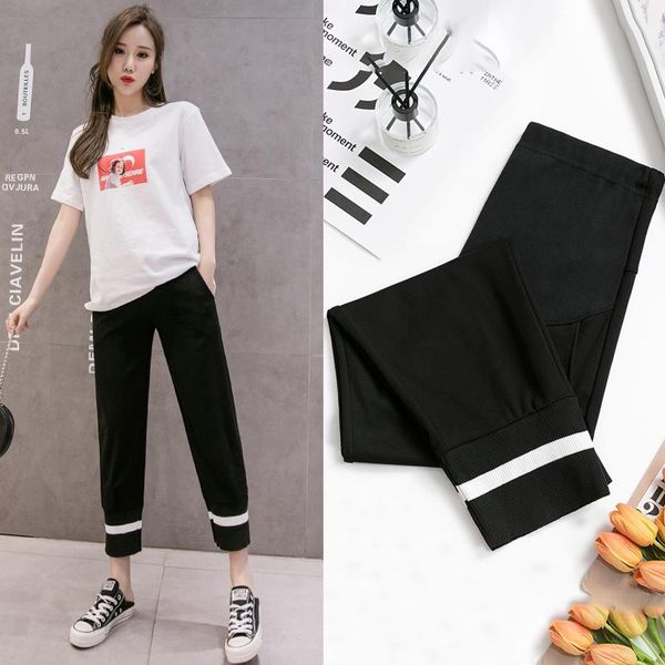 maternity bottoms 2021 spring pregnant women cotton pants high waist slim hem belly long loose casual sweatpants wholesale, White
maternity bottoms 2021 spring pregnant women cotton pants high waist slim hem belly long loose casual sweatpants wholesale, White