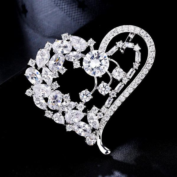 elegant zircon rhinestone heart brooch pin simple crystal silver color pins brooches for women accessories christmas jewelry, Gray
elegant zircon rhinestone heart brooch pin simple crystal silver color pins brooches for women accessories christmas jewelry, Gray