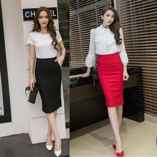 skirts 2021 plus size roupas cintura fina quadril saia pure color preto vermelho para as mulheres coreano elegante, Black
skirts 2021 plus size roupas cintura fina quadril saia pure color preto vermelho para as mulheres coreano elegante, Black