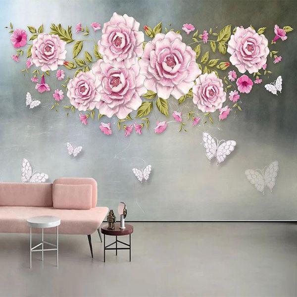 wallpapers pvc wallpaper modern minimalist 3d stereo jewelry flower butterfly po wall murals living room tv bedroom home decor stickers 
wallpapers pvc wallpaper modern minimalist 3d stereo jewelry flower butterfly po wall murals living room tv bedroom home decor stickers