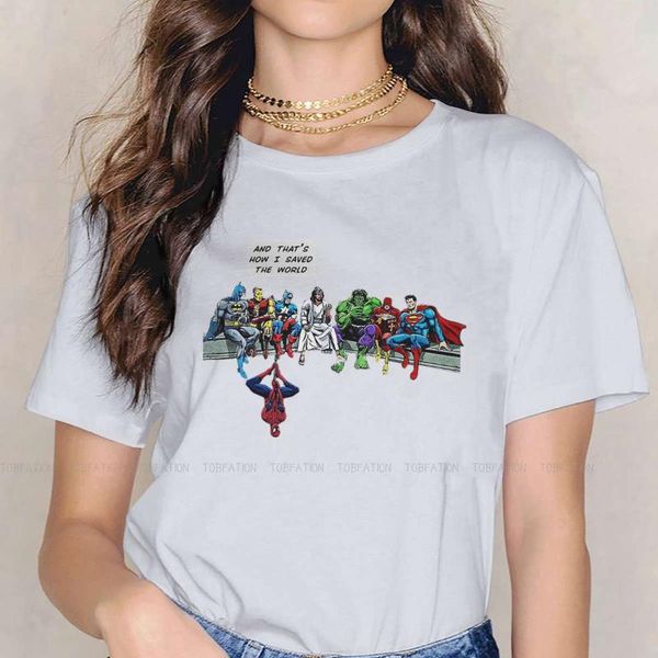 women's t-shirt that's how i saved the world cute girls women jesus calling blusas harajuku casual short sleeve vintage oversized, White
women's t-shirt that's how i saved the world cute girls women jesus calling blusas harajuku casual short sleeve vintage oversized, White