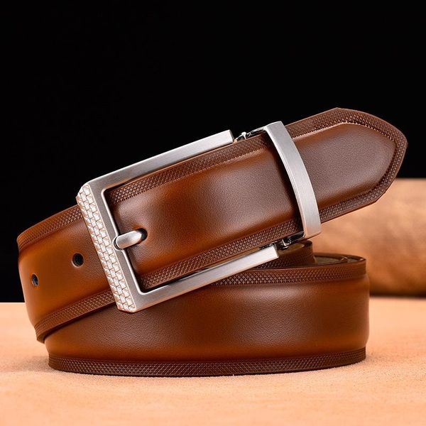 belts men's fashion casual cowhide leather pin buckle men retro genuine business luxury trouser jeans, Black;brown
belts men's fashion casual cowhide leather pin buckle men retro genuine business luxury trouser jeans, Black;brown