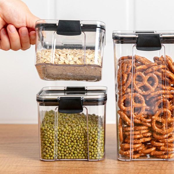 storage bottles & jars airtight pantry kitchen containers square plastic with lids stackable locking clips bpa-free
storage bottles & jars airtight pantry kitchen containers square plastic with lids stackable locking clips bpa-free