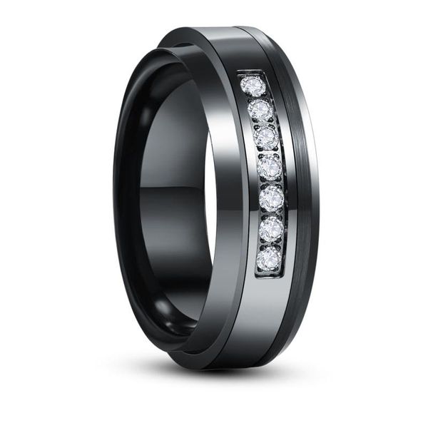 wedding rings 8mm inlaid zircon lassa middle polished black tungsten carbide ring men's fashion jewelry gift, Slivery;golden
wedding rings 8mm inlaid zircon lassa middle polished black tungsten carbide ring men's fashion jewelry gift, Slivery;golden