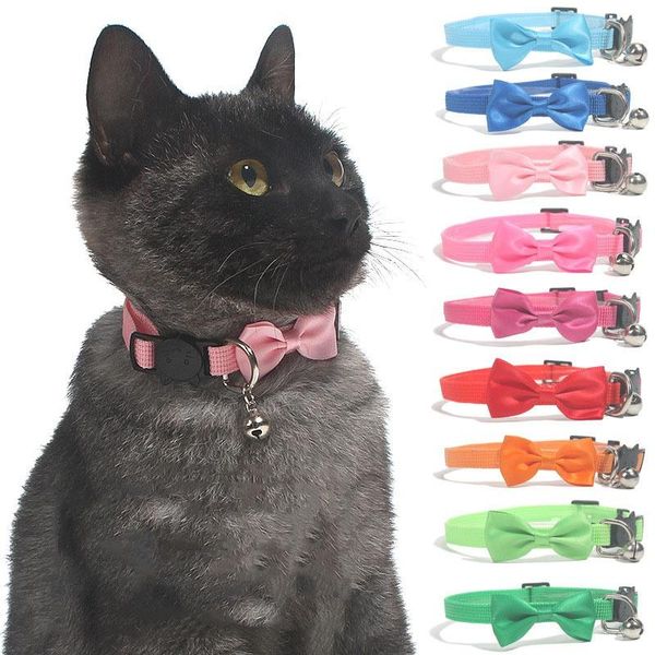 cat collars & leads pet collar colorful with bell adjustable buckle necklace solid color bowknot supplies accessories
cat collars & leads pet collar colorful with bell adjustable buckle necklace solid color bowknot supplies accessories