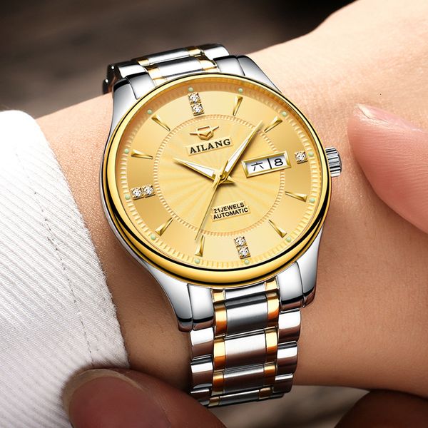 watch ai lang men's automatic mechanical calendar luminous waterproof fashion, Slivery;brown
watch ai lang men's automatic mechanical calendar luminous waterproof fashion, Slivery;brown