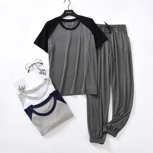 2021 new japanese spring and summer men's pajamas suit modal short-sleeved trousers thin stitching plus fat large size loose home servi, Black;brown
2021 new japanese spring and summer men's pajamas suit modal short-sleeved trousers thin stitching plus fat large size loose home servi, Black;brown