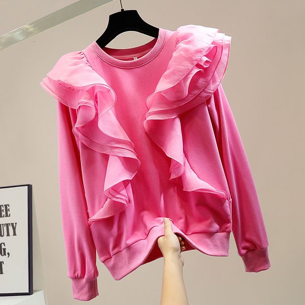 women hoodie fashion three-dimensional ruffled dashboard around the neck long sleeve sweater mrs. temperament student pullovers 2021 gvwd, Black
women hoodie fashion three-dimensional ruffled dashboard around the neck long sleeve sweater mrs. temperament student pullovers 2021 gvwd, Black
