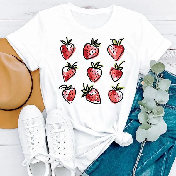 women's t-shirt cartoon strawberry fruit women beach summer fashion short sleeve clothes printed tshirt female tee graphic, White
women's t-shirt cartoon strawberry fruit women beach summer fashion short sleeve clothes printed tshirt female tee graphic, White