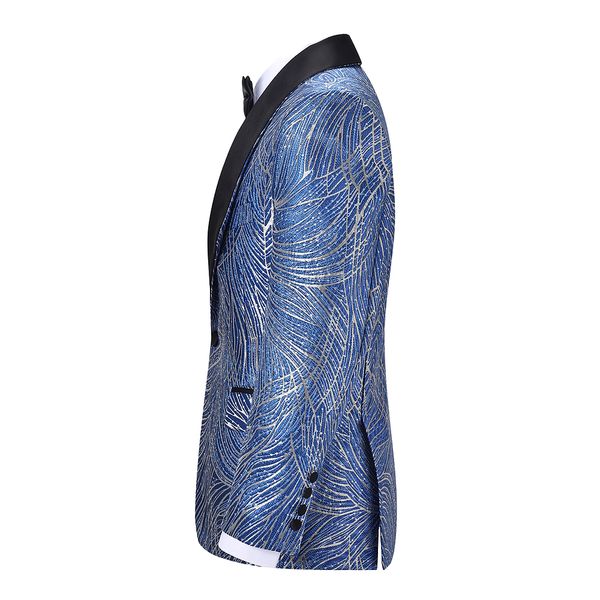 new blue jacquard suit mens wedding banquet business suits shawl collar stripe fit slim tuxedo blazer 2 pieces host costume, Black;red
new blue jacquard suit mens wedding banquet business suits shawl collar stripe fit slim tuxedo blazer 2 pieces host costume, Black;red