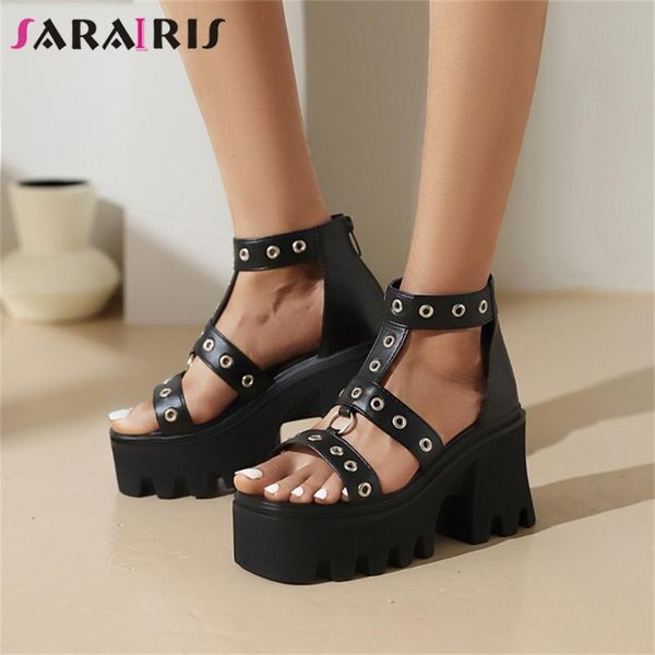dress shoes sarairis rome punk women sandals solid buckle metal open toe platform for 2021 high heel leisure casual, Black
dress shoes sarairis rome punk women sandals solid buckle metal open toe platform for 2021 high heel leisure casual, Black