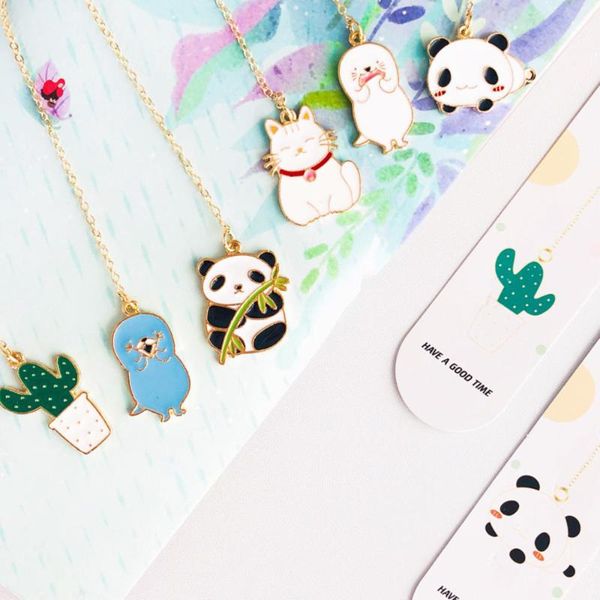 bookmark 1pcs creative small fresh metal pendant cute panda otter cactus student stationery school office supply
bookmark 1pcs creative small fresh metal pendant cute panda otter cactus student stationery school office supply
