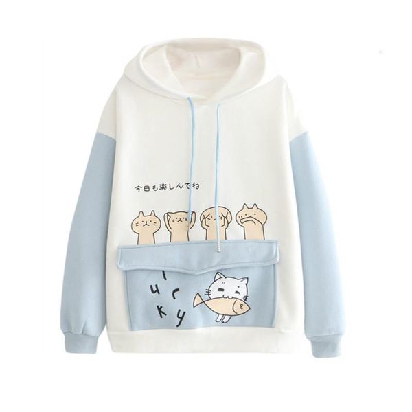 2021 women's harajuku cartoon cat fish hoodies sweatshirts cotton velvet hooded sweatshirt with ears on hood pullovers pocket, Black
2021 women's harajuku cartoon cat fish hoodies sweatshirts cotton velvet hooded sweatshirt with ears on hood pullovers pocket, Black