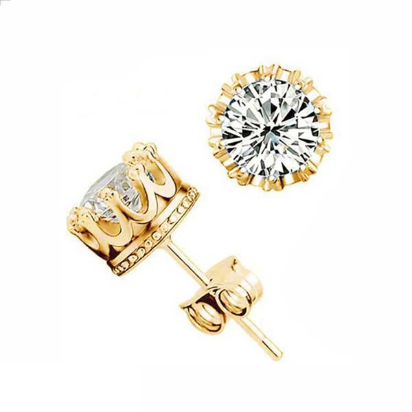 stud fashion jewelry crown gold color ears classic shining zircon small earrings for women, Golden;silver
stud fashion jewelry crown gold color ears classic shining zircon small earrings for women, Golden;silver