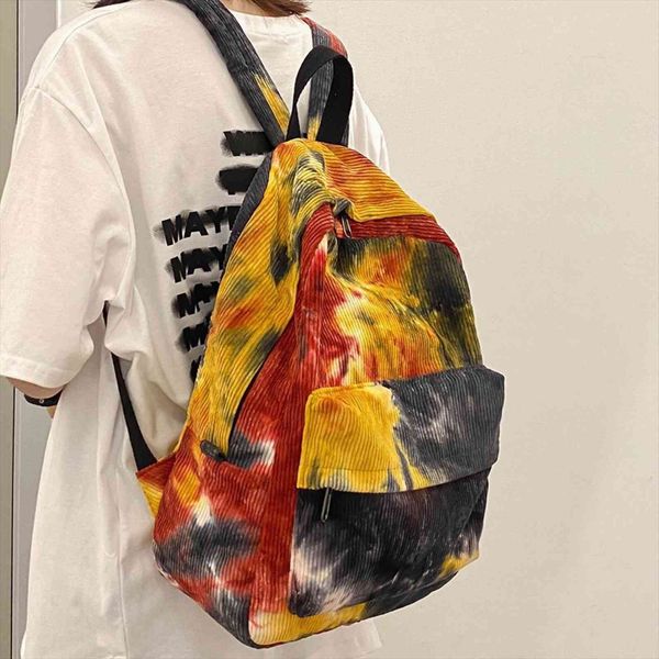 women harajuku corduroy backpack cool stripe female school bag fire college girl vintage book graffiti student lady
women harajuku corduroy backpack cool stripe female school bag fire college girl vintage book graffiti student lady