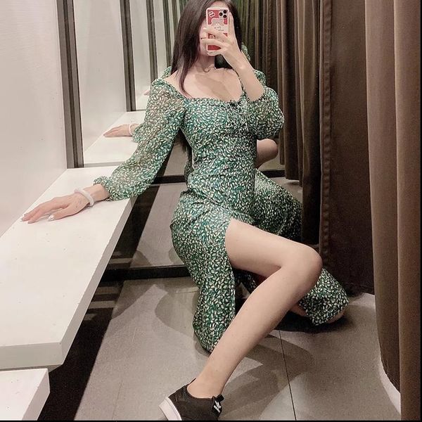 split floral print lace up bohemia summer women beach midi dress de fiesta de england style square collar elegant dress, Black;gray
split floral print lace up bohemia summer women beach midi dress de fiesta de england style square collar elegant dress, Black;gray