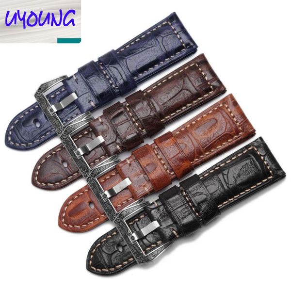 watch bands yongyang vintage leather watchband fit pam321 mens chain 24 26mm accessories, Black;brown
watch bands yongyang vintage leather watchband fit pam321 mens chain 24 26mm accessories, Black;brown
