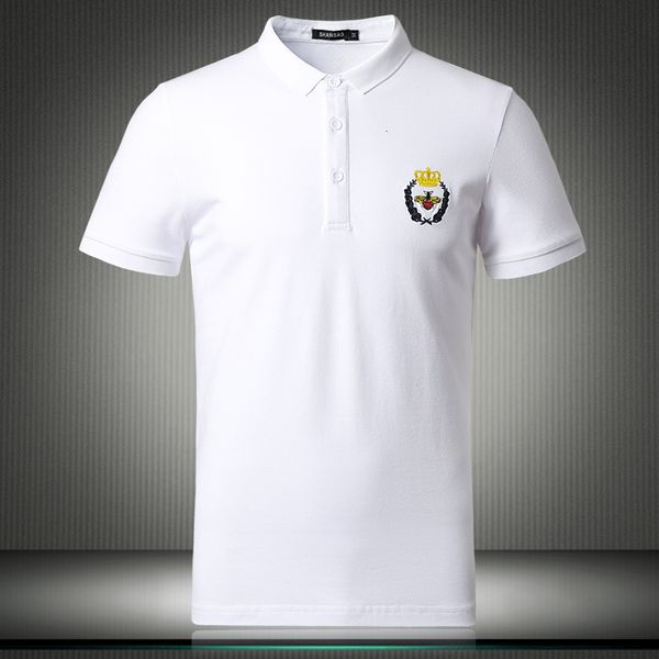 famouse brands polo men quality short sleeved breathable shirts m- 5xl 81862 k6f0, White;black