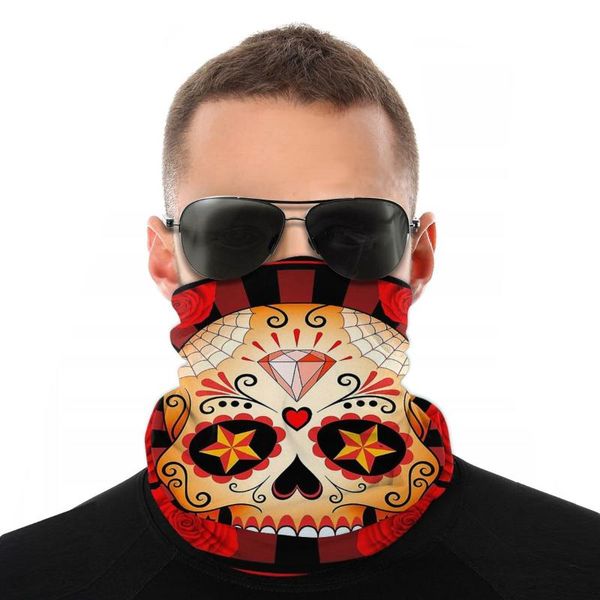 scarves red sugar skull with roses magic scarf half face mask halloween tube neck bandana protective headband biking climbing, Blue;gray
scarves red sugar skull with roses magic scarf half face mask halloween tube neck bandana protective headband biking climbing, Blue;gray
