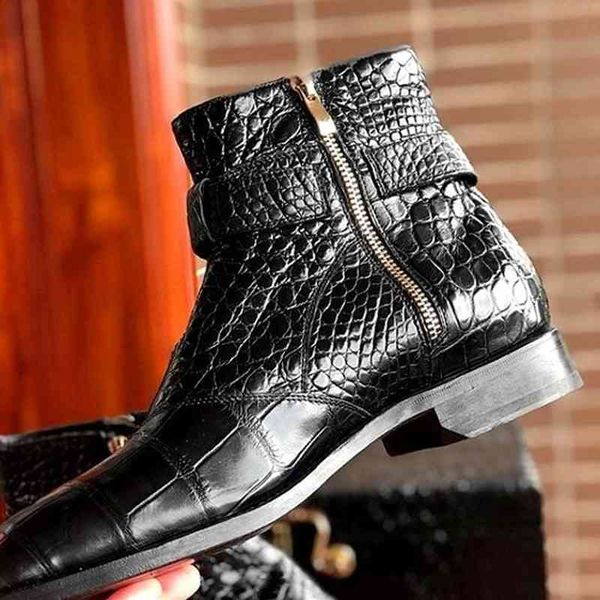 dress shoes botas masculinas de couro com zÃper, nova moda, sign versátil e casual, botas estampa crocodilo, roid, Black
dress shoes botas masculinas de couro com zÃper, nova moda, sign versátil e casual, botas estampa crocodilo, roid, Black