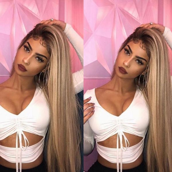 synthetic wigs straight long lace front wig ombre blonde for women brown 8/27 color middle part cosplay hair, Black
synthetic wigs straight long lace front wig ombre blonde for women brown 8/27 color middle part cosplay hair, Black
