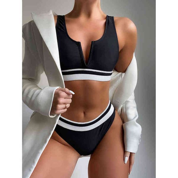 high waist bikini swimsuit women swimwear female push up bikini set 2 piece sports rib brazilian swimming for bathing suit, White;black
high waist bikini swimsuit women swimwear female push up bikini set 2 piece sports rib brazilian swimming for bathing suit, White;black