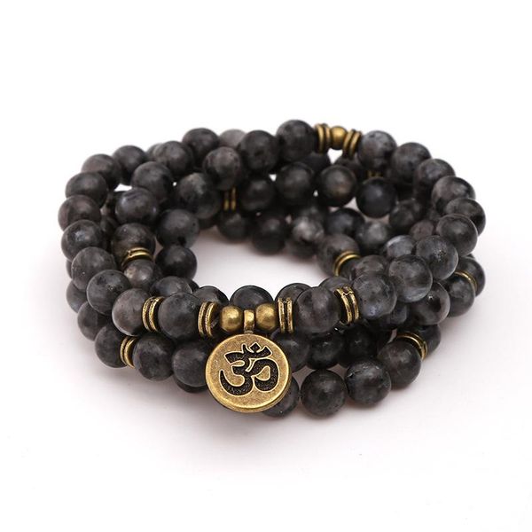 charm bracelets 108 mala labradorite with lotus om buddha yoga bracelet or necklace natural stone jewelry drop, Golden;silver
charm bracelets 108 mala labradorite with lotus om buddha yoga bracelet or necklace natural stone jewelry drop, Golden;silver