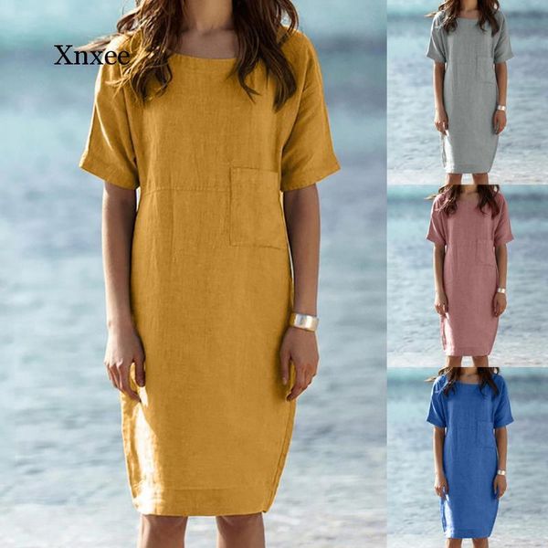women's blouses & shirts 2021 cotton pocket solid midi dresses womens short sleeve button linen ladies summer dress oversize loose casu, White
women's blouses & shirts 2021 cotton pocket solid midi dresses womens short sleeve button linen ladies summer dress oversize loose casu, White