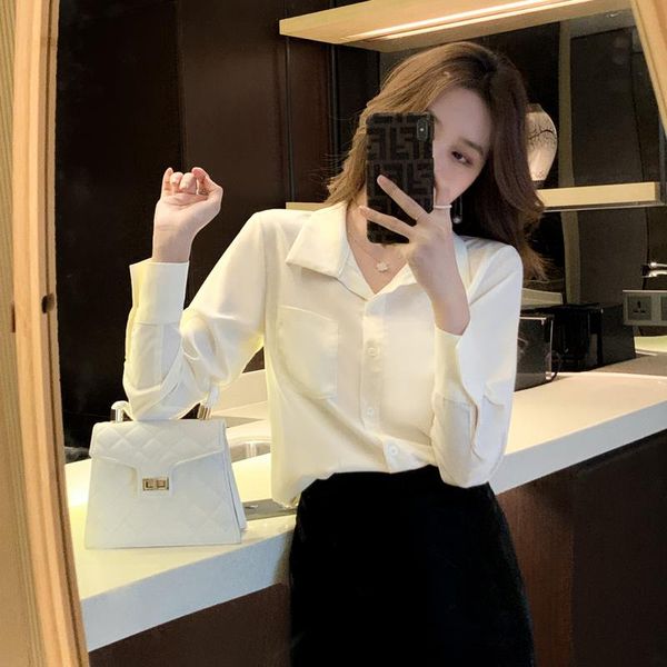 women's blouses & shirts blouse women autumn 2021 fashion long sleeve chiffon loose square collar apricot blusas womens and, White
women's blouses & shirts blouse women autumn 2021 fashion long sleeve chiffon loose square collar apricot blusas womens and, White