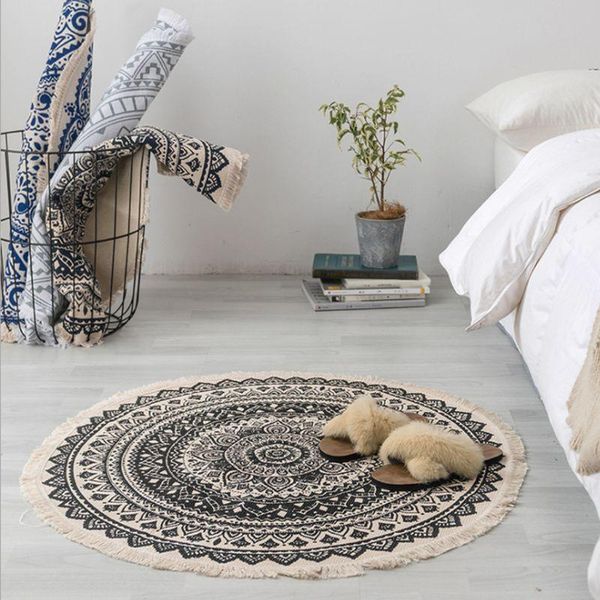 2021 new morocco round rug boho style tassel cotton fabric carpet mat door blanket decor
2021 new morocco round rug boho style tassel cotton fabric carpet mat door blanket decor