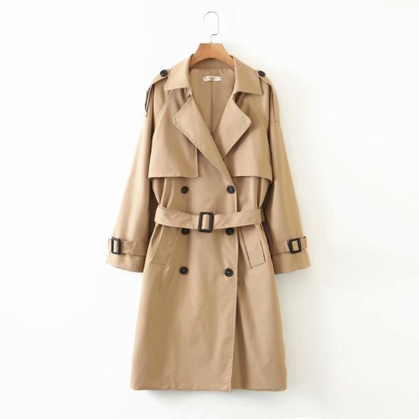 women's trench coats autumn coat windbreaker office lady double-breaste temperament british belf 2021 b635, Tan;black
women's trench coats autumn coat windbreaker office lady double-breaste temperament british belf 2021 b635, Tan;black
