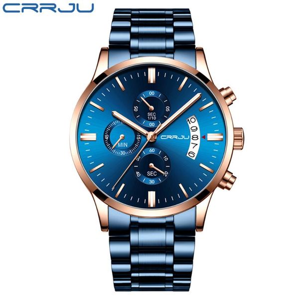 wristwatches crrju gentleman style casual fashion watches for men sports chronograph stainless steel waterproof wrist watch male charm clock, Slivery;brown
wristwatches crrju gentleman style casual fashion watches for men sports chronograph stainless steel waterproof wrist watch male charm clock, Slivery;brown