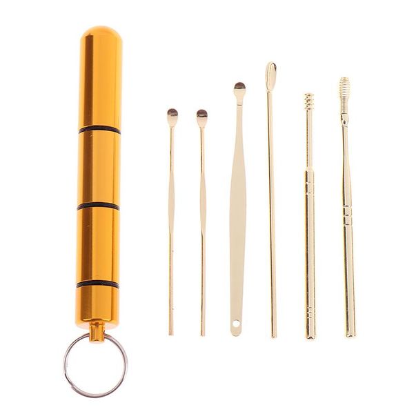 nail art kits 6pcs stainless steel spring spiral double head ear care picking tool set 
nail art kits 6pcs stainless steel spring spiral double head ear care picking tool set