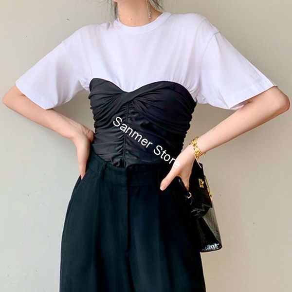 2021 new camiseta feminina plissado preto e branco costura manga curta falso de duas peas o pescoo feminino high street style vero t 7ru0, White
2021 new camiseta feminina plissado preto e branco costura manga curta falso de duas peas o pescoo feminino high street style vero t 7ru0, White