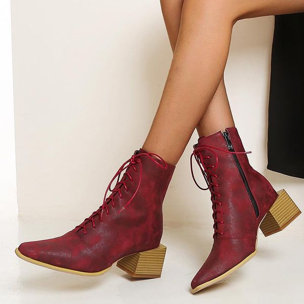 boots solid color square toe ladies street lace up zipper mid-heel women's shoes black red yellow
boots solid color square toe ladies street lace up zipper mid-heel women's shoes black red yellow